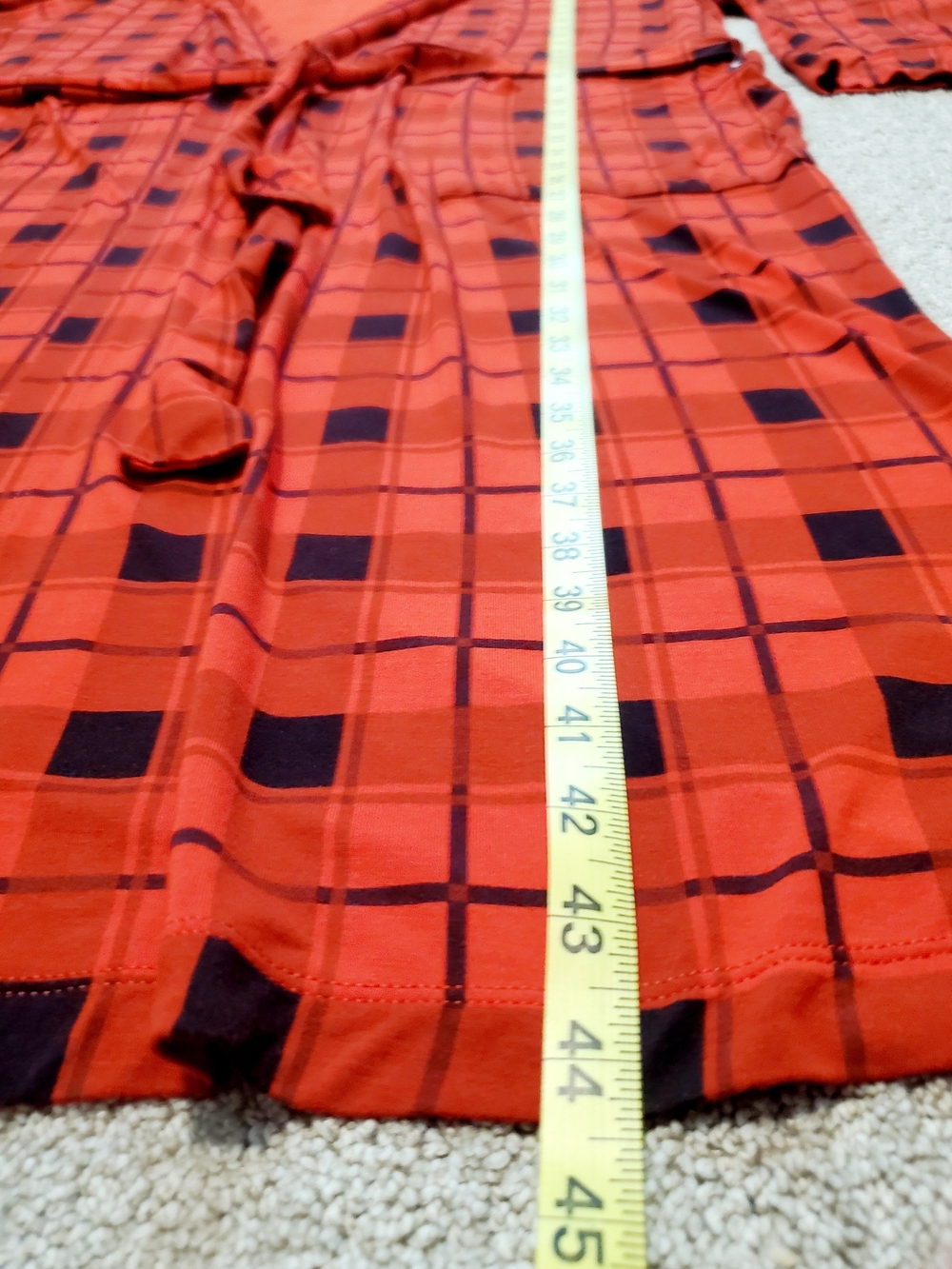 Hooded Robe MeUndies Red and Black Plaid - Picture 6 of 6